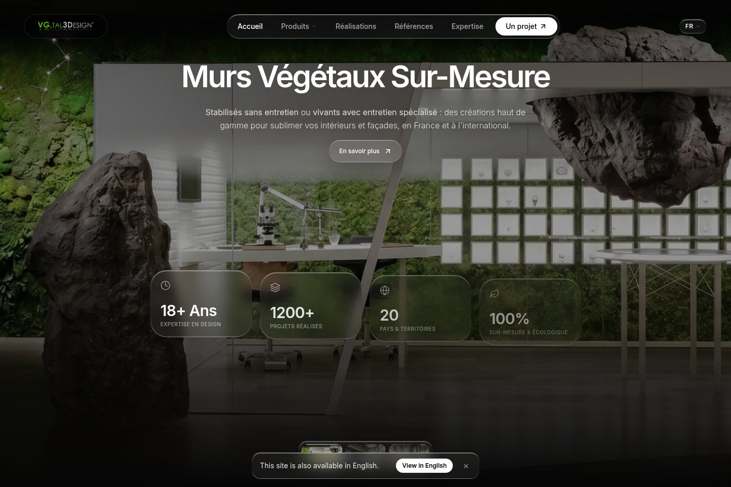 Aperçu du site VGTAL3Design